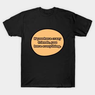 If you have crazy friends, you have everything. T-Shirt